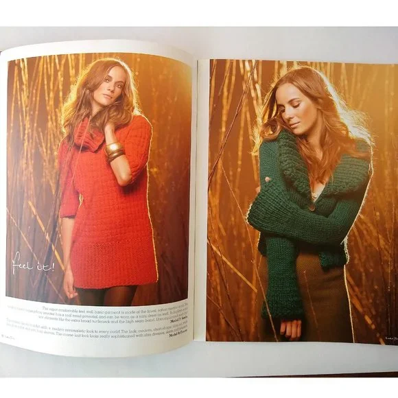 Linea Pura #2 Sweaters Knitting Pattern Book Lana Grossa 15 Designs Fall-Spring - Picture 6 of 12